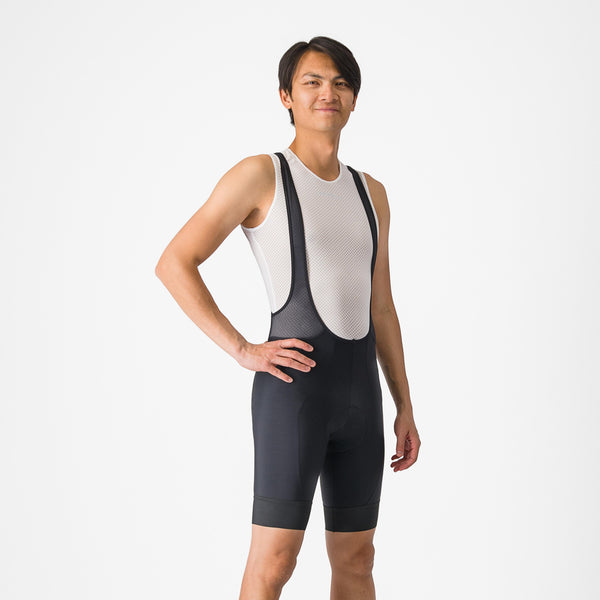 Castelli Entrata 2 men's bib shorts, black, front