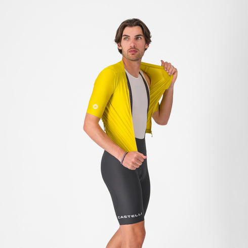 Castelli Espresso 2 men's bib shorts, Dark Gray, front view on model