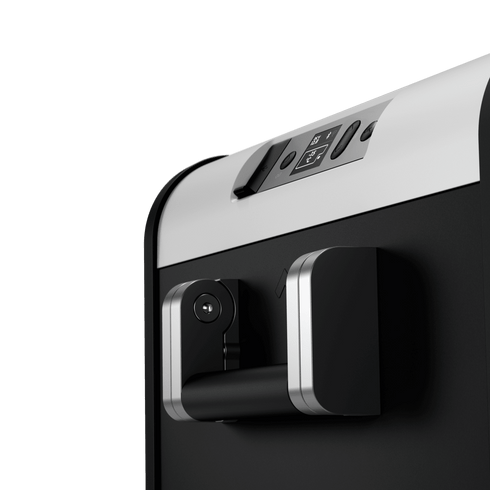 Dometic CFX3 25 aluminium alloy carry handle close-up