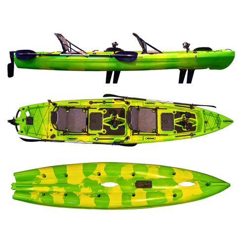 Tango Double Person Flap Pedal Kayak 4.1m Package Seats,220Cm Paddles and Flap pedal drive system