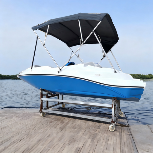 AquaJet 15ft Boat 60HP Mercury | 4 Persons | Blue