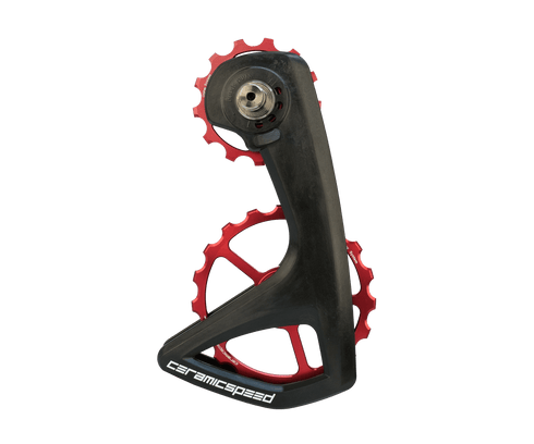 CeramicSpeed OSPW RS 5-Spoke pulley wheel system for Shimano 9250/8150, red