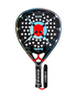 Heroe's Predator LTD Hydrogen Padel Racket in black and red, front view