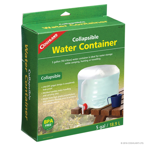 Coghlans Collapsible Water Carrier – Portable & Space-Saving Solution for Hydration on the Go, 5 Gallon