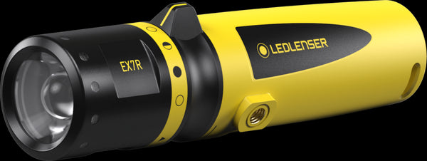 Ledlenser EX7R Explosion-Proof Flashlight (Gift Box), a heavy-duty, rechargeable, intrinsically safe torch for safety-critical areas.