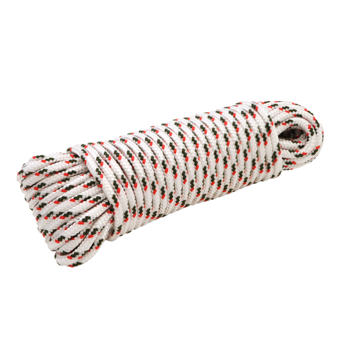 Coghlan's 5 mm utility cord coiled, white with red fleck