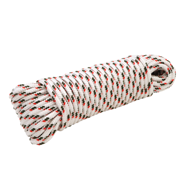 Coghlan's 5 mm utility cord coiled, white with red fleck