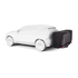 Thule Outset towbar tent, closed travel position on a car