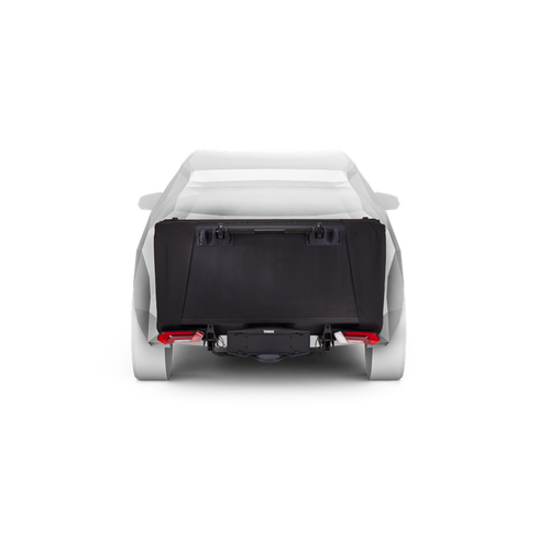 Thule Outset towbar tent, rear view closed