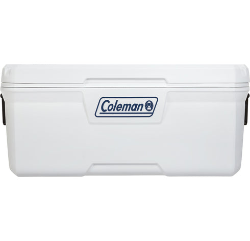Coleman 120QT Cooler, a massive capacity cooler ideal for extended camping trips, large parties, or hunting.