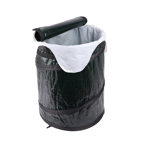 Coghlan's mini pop-up trash can open with bin bag inside