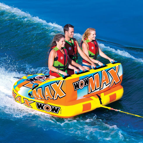 WOW Max Inflatable Towable Deck Tube for up to 3 Riders
