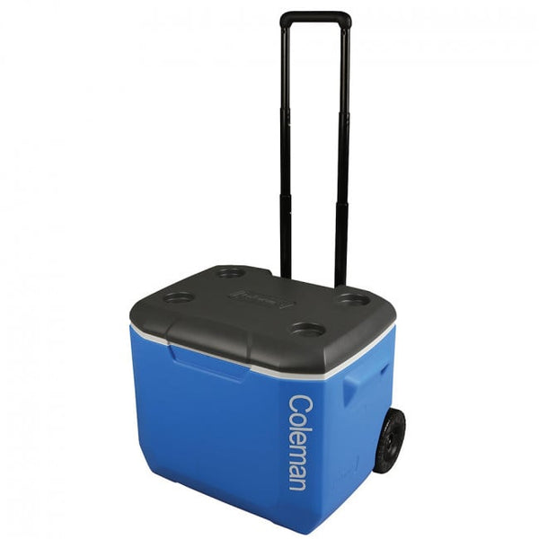 Coleman 60QT Performance Wheeled Cooler (56L), a heavy-duty, large-capacity cooler with rugged wheels.