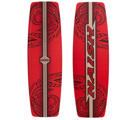 Naish Hero S27 2023 kiteboard, a fun, forgiving twintip board designed to facilitate easy progression for intermediate riders.