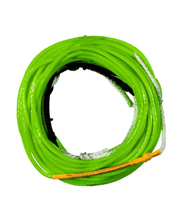 Jobe Spectra wake rope, a durable, low-stretch wakeboarding line with a comfortable handle featuring high-grip material.