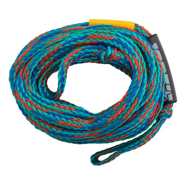 Jobe 4P Towable Rope, a heavy-duty tow line rated for up to four riders, ensuring safe towing for large inflatable tubes.