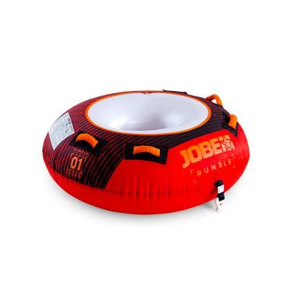 Jobe Rumble Towable 1P, a single-person round inflatable tube designed for fast, exhilarating solo rides behind a boat.