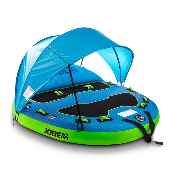 Jobe Seaesta Towable 3P, a comfortable, lounge-style inflatable tube designed for three riders, perfect for relaxing group fun on the water.