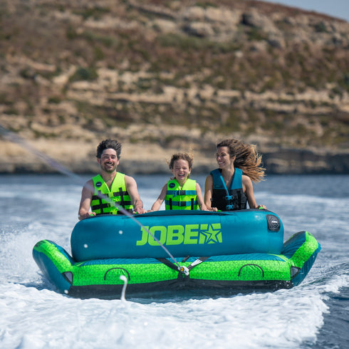 Riders turning on a Jobe Binar Towable 3P, lifestyle