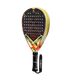 Heroe's Predator Azteca 2026 Padel Racket in black and gold, angled view