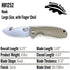 Honeybadger Hook Large Camping Knife Tan - Ergonomic & Durable Knife for Heavy-Duty Use