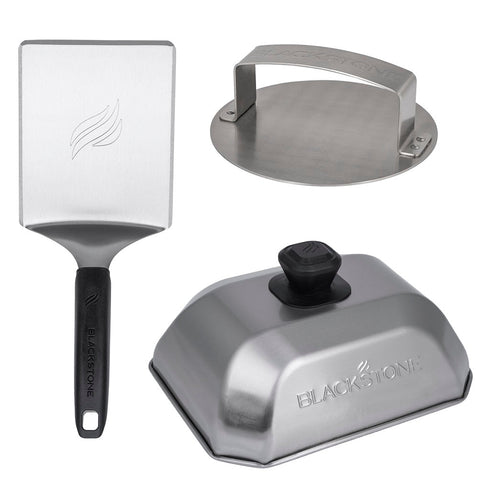 Blackstone 3-Piece Hamburger Griddle Kit, Essential Burger Smasher and Turners, Suitable for Professional Griddle Burgers
