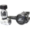 Zeagle Envoy II yoke regulator first stage and second stage on white