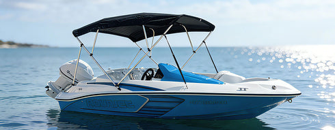 AquaJet 15ft Boat 60HP Mercury | 4 Persons | Blue
