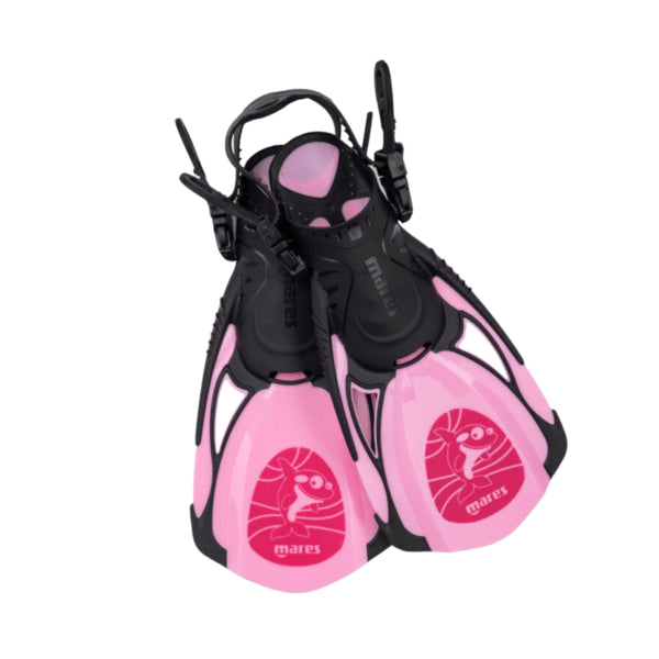 Mares Piper kids snorkelling fins, pink