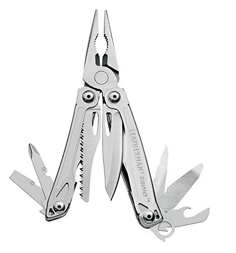 Leatherman Sidekick LT200 Multi-Tool with Leather Pouch, an affordable, functional tool with spring-action pliers.