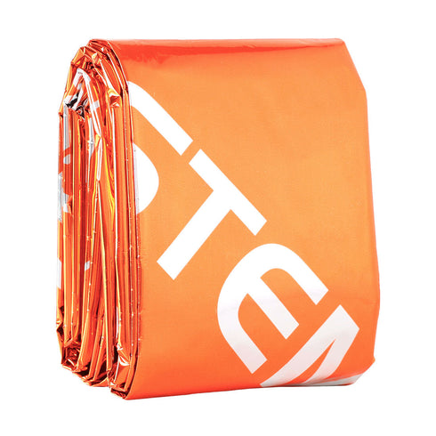 Lifesystems Thermal Bag unfolded, orange outer with Lifesystems logo