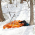 Lifesystems Thermal Bag used as an emergency shelter in snow