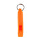 Lifesystems Echo Whistle, orange, with key ring and clip, front view