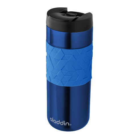 Aladdin Easy Grip Insulated Thermos Cup 0.47L Blue - Comfortable & Leak-Proof Design