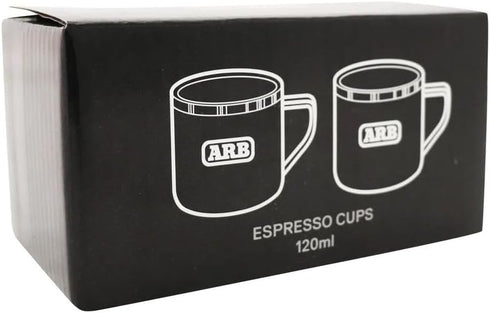 ARB Insulated Espresso Coffee Cup Set - Double Wall Stainless Steel Coffee Cups, Camping Mugs, Hot & Cold Drink Cups, 120Ml, Twin Pack