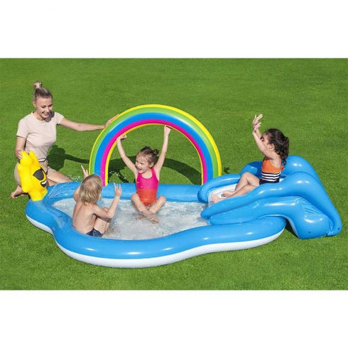 Bestway Rainbow Pool Playcenter - Bright & Fun Water Play Station for Kids