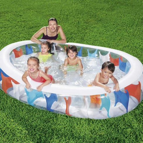 Bestway Elliptic Inflatable Pool - Unique Shape for Backyard Relaxation