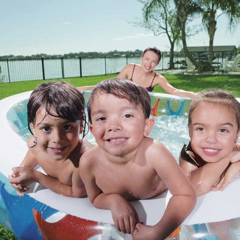 Bestway Elliptic Inflatable Pool - Unique Shape for Backyard Relaxation