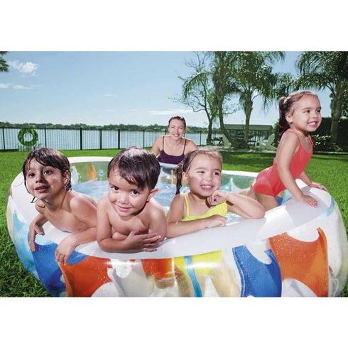 Bestway Elliptic Inflatable Pool - Unique Shape for Backyard Relaxation