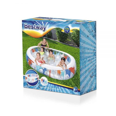 Bestway Elliptic Inflatable Pool - Unique Shape for Backyard Relaxation