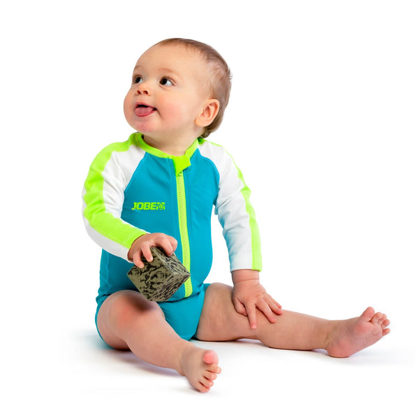 Jobe Rash Suit, a full-body rashguard suit providing complete UV protection and sting defense for surfing and water play.