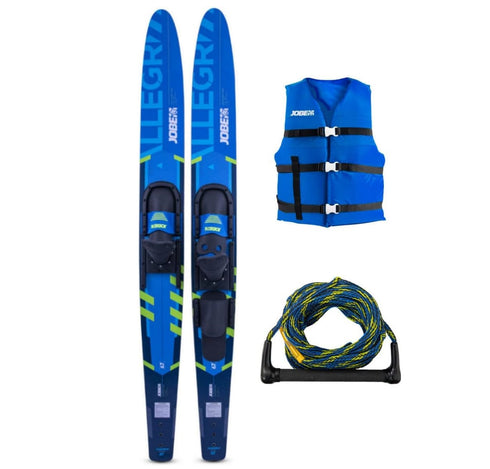 Jobe Allegre Blue Skis Combo Smooth Waterski Combo Set