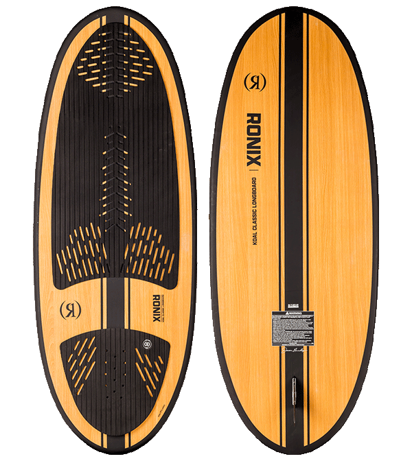 Ronix Koal Classic Longboard Wakesurf Matte Black Redwood product view 1