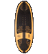 Ronix Koal Classic Longboard Wakesurf Matte Black Redwood product view 2