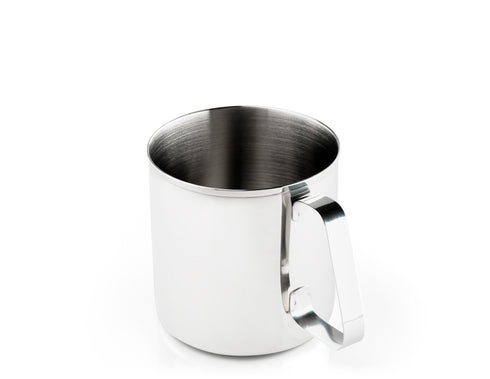 GSI Outdoors Glacier Stainless 14 fl oz Cup with wire handle, front view