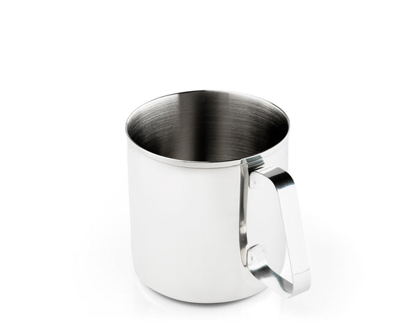 GSI Outdoors Glacier Stainless 14 fl oz Cup with wire handle, front view