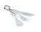 GSI Outdoors Tekk Cutlery Set in Eggshell: spoon, fork and knife on a ring