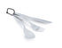 GSI Outdoors Tekk Cutlery Set in Eggshell: spoon, fork and knife on a ring