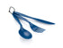 GSI Outdoors Tekk Cutlery Set in Blue: spoon, fork and knife on a ring
