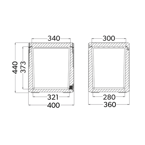 Dometic Cool-Ice WCI 33 dimension drawing in millimetres